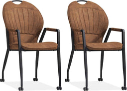 MX Sofa Stoel Frizz - Cognac (set van 2 stuks)