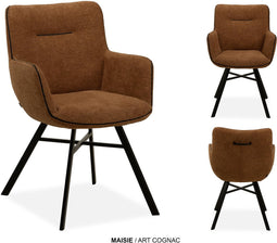MX-Sofa - Stoel Maissie / Kleur: Cognac