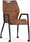 MX Sofa Stoel Olympic met wielen - Cognac - set van 2 stuks