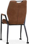 MX Sofa Stoel Olympic met wielen - Cognac - set van 2 stuks
