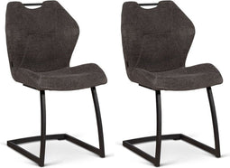 MX Sofa Stoel Riva - Graphite - set van 2 stoelen
