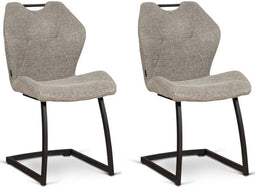 MX Sofa Stoel Riva - Lichtgrijs - set van 2 stoelen
