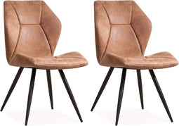 MX Sofa Stoel Tesla - Cognac - set van 2 stoelen