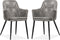 MX Sofa Stoel Venz, kleur Lichtgrijs (set van 2 stoelen)