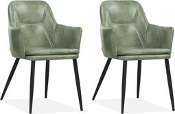 MX Sofa Stoel Venz, kleur Olijfgroen (set van 2 stoelen)