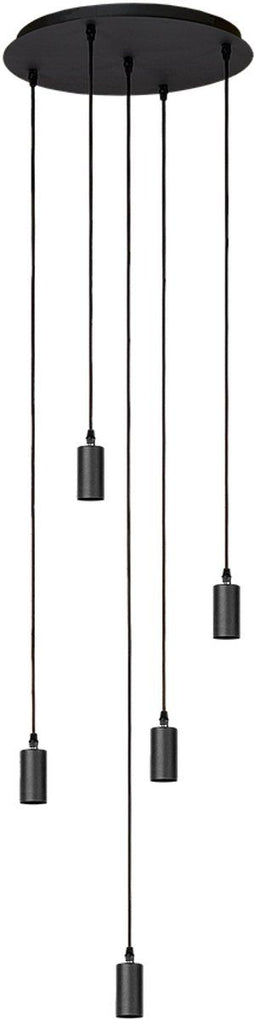 Atmooz - Hanglamp Sapa - Industrieel - Kroonluchter - Woonkamer / Slaapkamer / Eetkamer - Plafondlamp - Zwart - Hoogte 80cm - Metaal - Exclusief Lichtbronnen