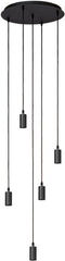 Atmooz - Hanglamp Sapa - Industrieel - Kroonluchter - Woonkamer / Slaapkamer / Eetkamer - Plafondlamp - Zwart - Hoogte 80cm - Metaal - Exclusief Lichtbronnen