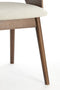 Niebla eetkamerstoel - hout bruin+beige