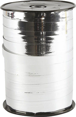 Cadeaulint, b: 10 mm, 250 m, zilver metallic
