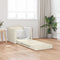 vidaXL - Vloersofa - Bed - 2-in-1 - Crème - 74x77x81 - cm - Velvet