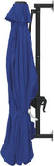vidaXL - Wandparasol - met - metalen - paal - 300 - cm - blauw