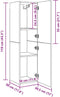 vidaXL - Tv-meubel - 30,5x30x110 - cm - bewerkt - hout - artisanaal - eikenkleur