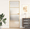 vidaXL - Binnendeur - smal - 76x201,5 - cm - gehard - glas - en - aluminium - goudkleur