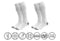 Twee paar compressiekousen - Uniseks - Degressieve compressie 18,4 mmHg - Wit