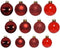 Decoris Kerstballen Glas Mix - Kerstboomversiering - Ø5-7 cm Rood 42 stuks