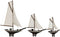 Decoratieve figuren Home ESPRIT Wit Bruin Mediterrane 55 x 8 x 70 cm (3 Onderdelen)