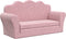 vidaXL Kinderslaapbank 2-zits zacht pluche roze
