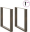 vidaXL - Eettafelpoten - 2 - st - U-vormig - 80x(72-73) - cm - staal - naturel