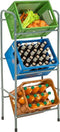 tectake® Rek voor 3 drankkratten - Krattenrek - Ruimtebesparende opslag - Muurbevestiging
