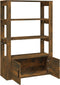 vidaXL - Dressoir - 80x30x119,5 - cm - bewerkt - hout - gerookt - eikenkleurig