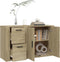 vidaXL - Dressoir - 100x33x59,5 - cm - bewerkt - hout - sonoma - eikenkleurig