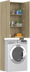 vidaXL - Wasmachinekast - 64x25,5x190 - cm - sonoma - eikenkleurig