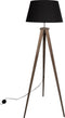 WOOOD Exclusive Omar Vloerlamp - Bamboe/Stof - Zwart - 153x60x50