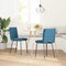 vidaXL - Eetkamerstoelen - 2 - st - fluweel - blauw