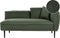 CHEVANNES - Chaise longue - Donkergroen - Boucle