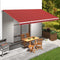 vidaXL - Luifeldoek - 600x300 - cm - canvas - oranje - en - bruin