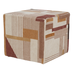 Urban Nature Culture - Pouf Lille - Handmade - Multi (42 x 38 cm)