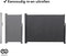 Infinity Goods - Verstelbaar Windscherm - 300 x 160 cm - Uitschuifbaar - Weerbestendig - Antraciet