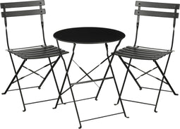 Mica Decorations Laurence Bistroset - Set van 3 - Inklapbaar - Zwart (3 stuks)