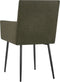 vidaXL - Eetkamerstoelen - 2 - st - met - armleuningen - stof - bruin