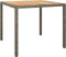 Tuintafel 90x90x75 cm poly rattan en acaciahout grijs