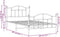 vidaXL - Bedframe - met - hoofd- - en - voeteneinde - metaal - wit - 100x200 - cm