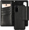 Selencia Hoesje Geschikt voor Samsung Galaxy S20 Hoesje Met Pasjeshouder - Selencia Surya 2-in-1 Uitneembare Vegan Lederen Bookcase - Zwart