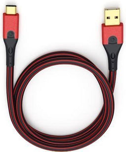 Oehlbach Evolution C3 - USB 3.2 Gen 1 Kabel - 24-karaats vergulde contacten - Rood/Zwart (3 m)