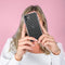 iMoshion Hoesje Geschikt voor Samsung Galaxy S10 Hoesje Siliconen - iMoshion Design hoesje - Transparant / Zwart / Hearts All Over Black