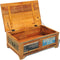 vidaXL - Salontafel - met - opbergruimte - vintage - stijl - gerecycled - hout