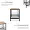 tectake® Grimsby - Bijzettafel - Industrieel design - 2 niveaus - Zwart metalen frame - Lichtbruin