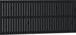 vidaXL - Wandhoofdbord - 204x3x90 - cm - massief - grenenhout - zwart