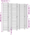 vidaXL - Kamerscherm - met - 6 - panelen - massief - paulowniahout - wit
