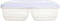 Whitefurze Twin vershouddoos 2,5 liter, met 2 compartimenten, transparant met wit deksel