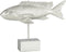 J-Line decoratie Tropische Vis Lang Op Voet - polyresin - zilver