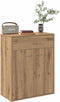 vidaXL - Dressoir - 60x30x75 - cm - bewerkt - hout - artisanaal - eikenkleurig