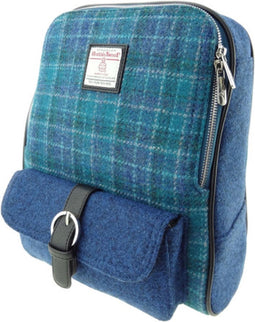 Rugzak Naver Blauw (Sea Blue) - 33x29x14 - Harris Tweed - Glen Appin of Scotland