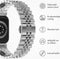 Selencia Jubilee stalen bandje - Geschikt voor Apple Watch 1, 2, 3, 4, 5, 6, 7, 8, 9, 10 (42 mm), SE - 38/40/41 mm - Zilver - One Size