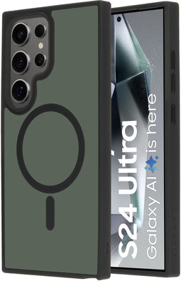 Mobiparts Samsung Galaxy S24 Ultra - Hardcover - MagSafe Compatible met Corner Protection - Zwart