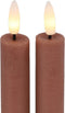 Countryfield Led dinerkaarsen - 2x st - H15cm - afstandsbediening - roze (2 stuks)